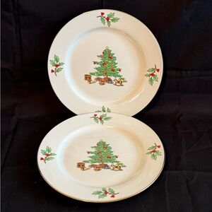 2 Meiwa Home for the Holidays Salad plates